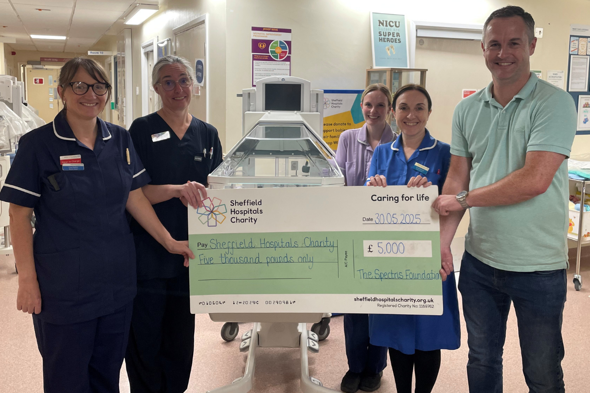 A gift to Jessop Wing Neonatal Unit over 40 years later