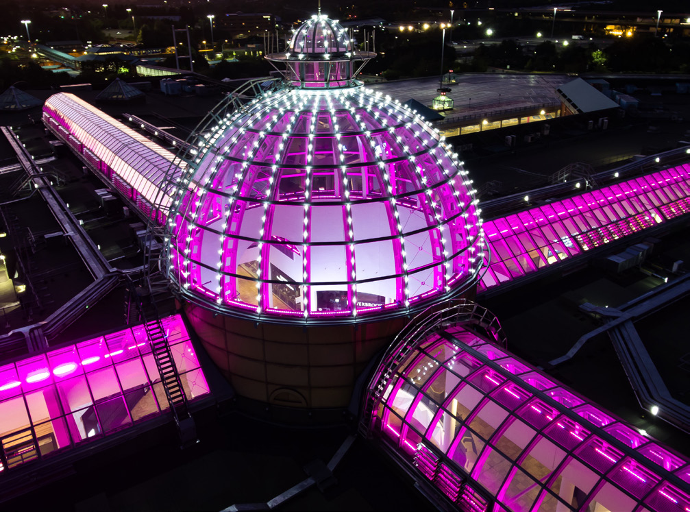 Turning Meadowhall pink and blue
