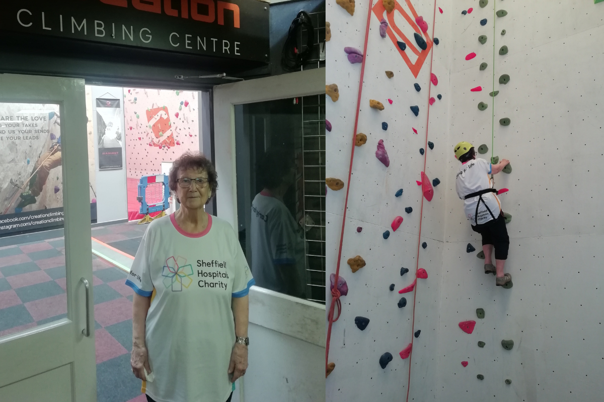 Daredevil Pauline, 82 abseils in memory of her husband Jack